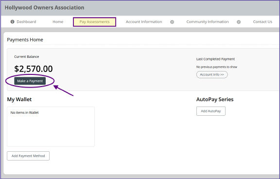 Make an online payment